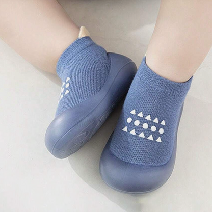 Comfort Sock Shoe - Navy Polkadot