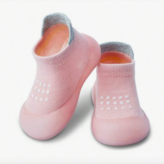 Comfort Sock Shoe - Pink Polkadot