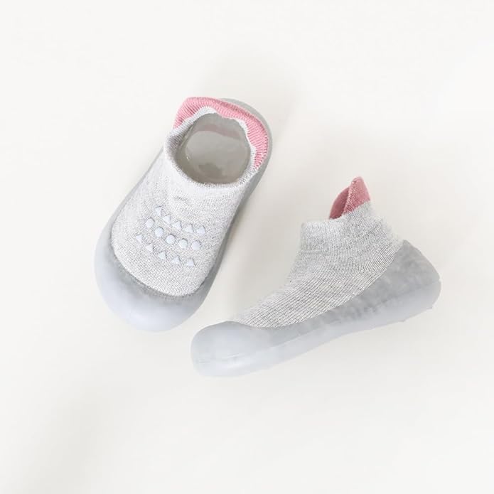 Comfort Sock Shoe - Grey Polkadot