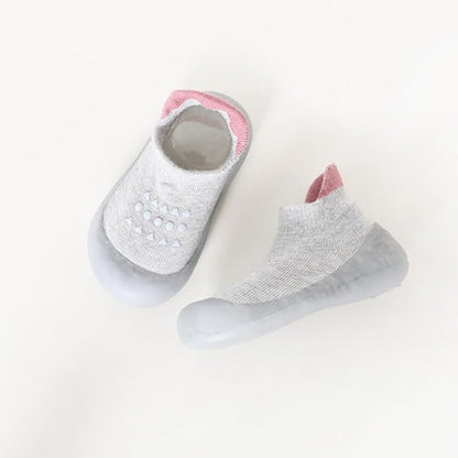 Comfort Sock Shoe - Grey Polkadot