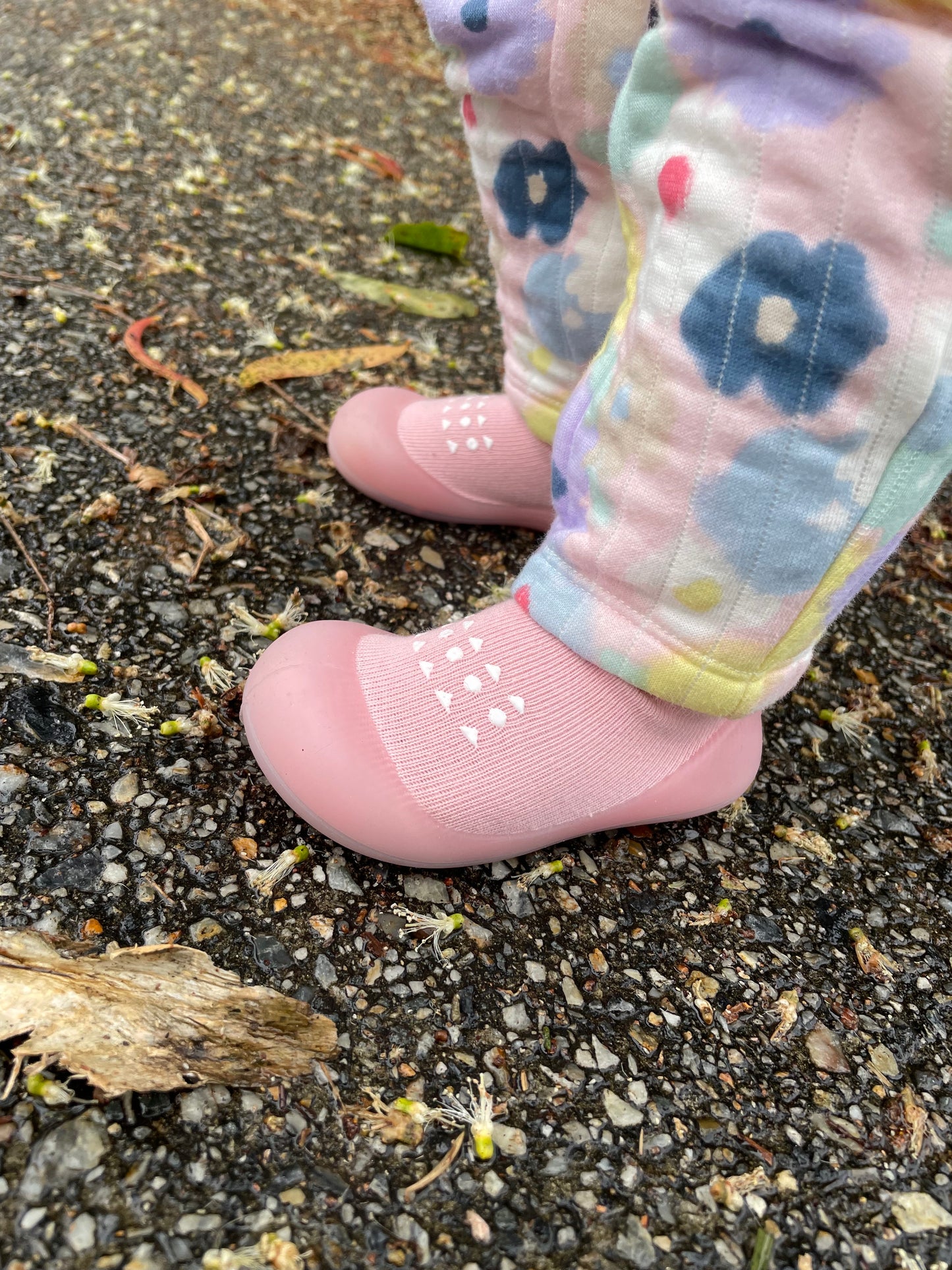 Comfort Sock Shoe - Pink Polkadot