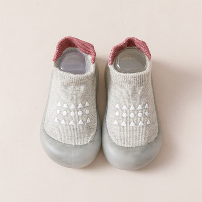 Comfort Sock Shoe - Grey Polkadot