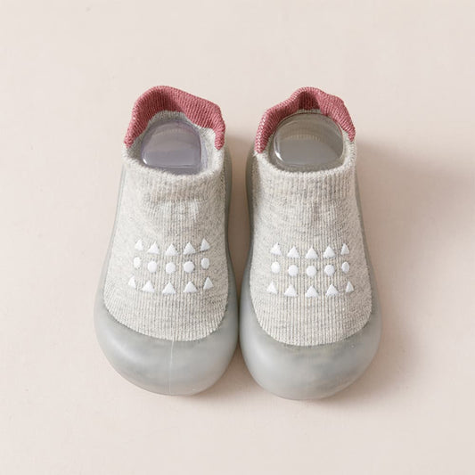 Comfort Sock Shoe - Grey Polkadot